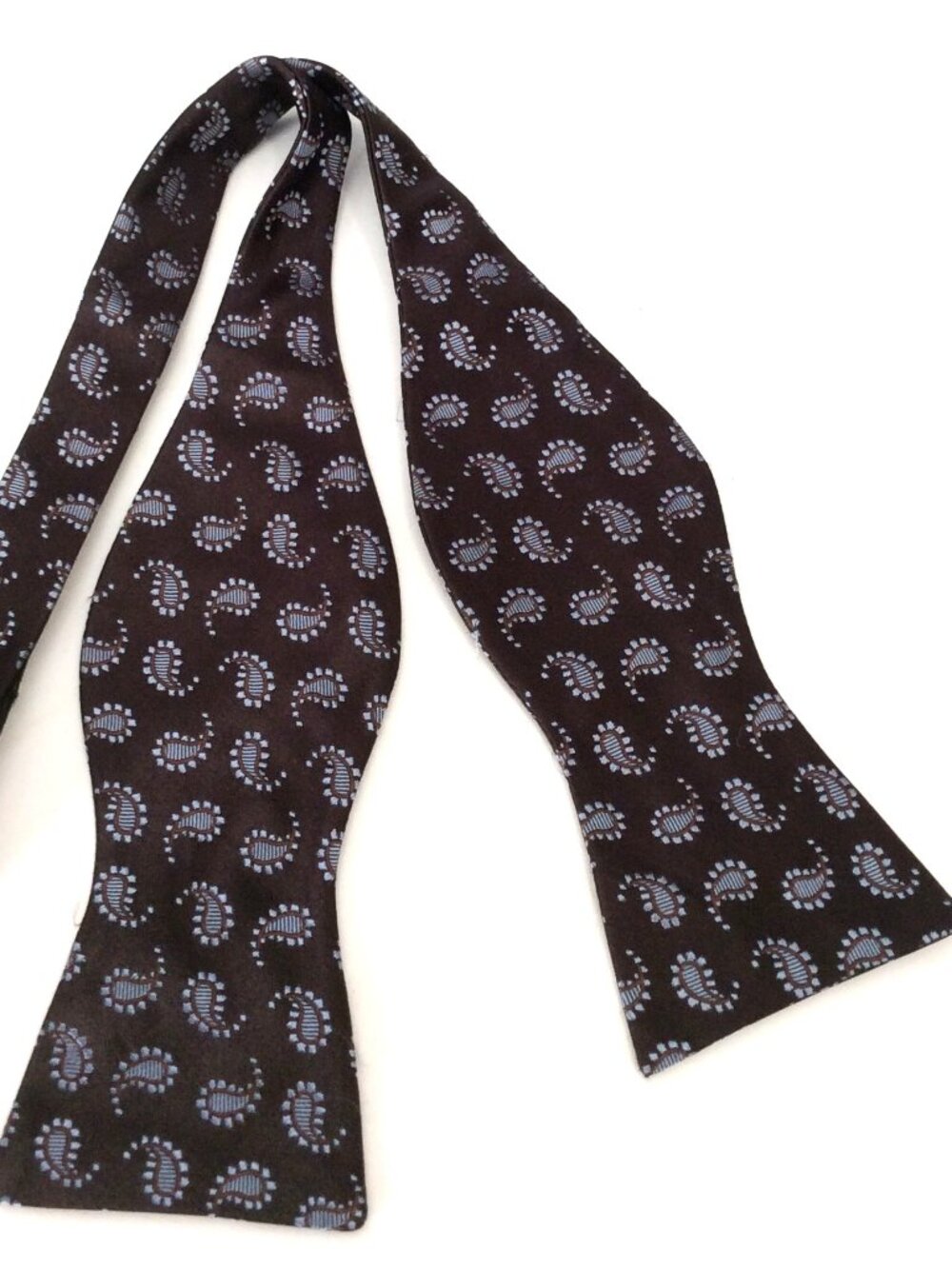 Cremieux Adjustable Bow Tie - Brown - Blue Up to size 18